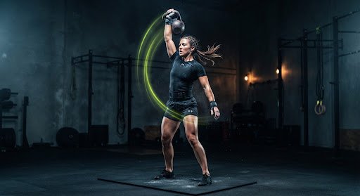 Clean & Push Press Athlete in action